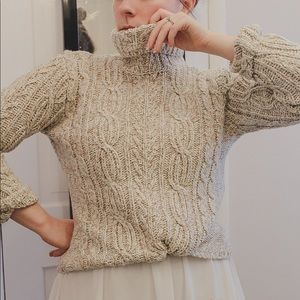 Cream turtleneck sweater